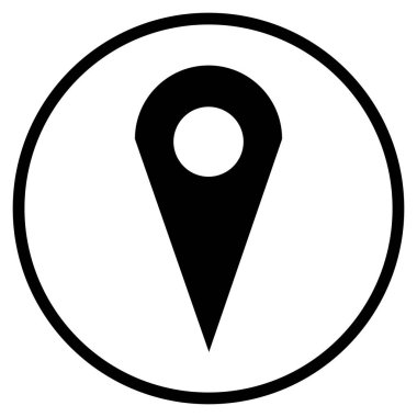 Pin - Konum adresi veya İşaretleyici için Düz Simge