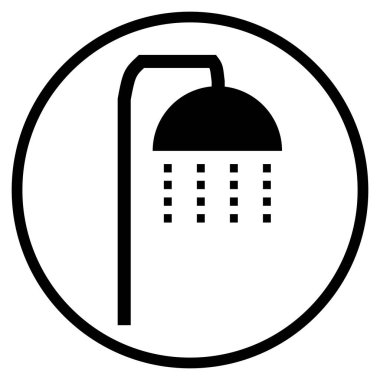 Duşun Sembolü - Banyo veya Duş İçin Düz Simge