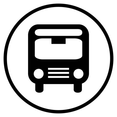 Otobüsün Sembolü - Taşıma, İstasyon veya Mekik için Düz Simge