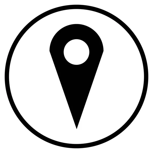 Symbol Pin Flat Icon Location Address Marker — Stock Photo, Image