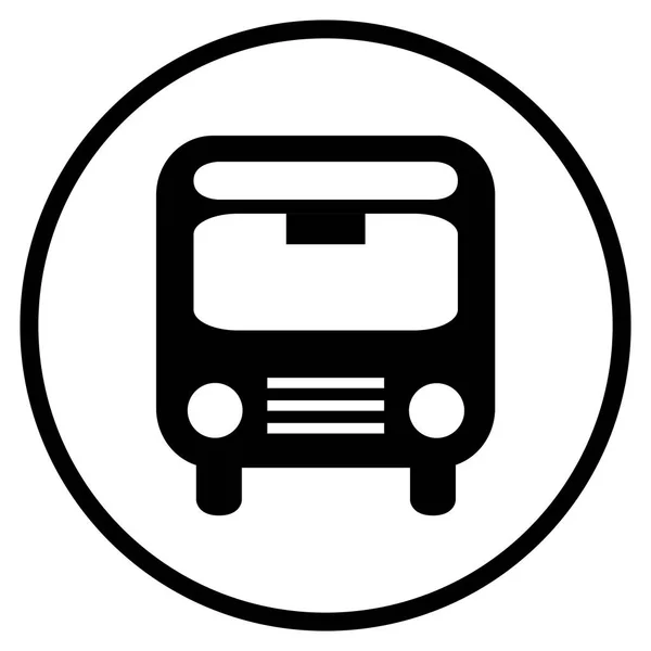 Símbolo Ônibus Ícone Plano Para Transporte Estação Shuttle — Fotografia de Stock