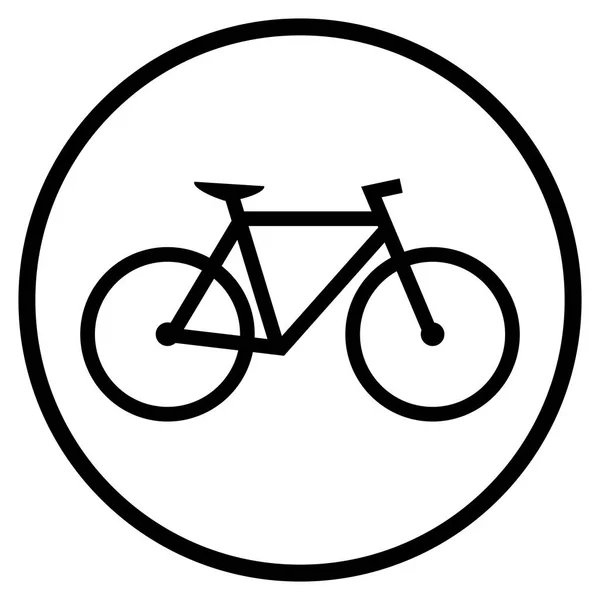 Symbole Vélo Icône Plate Pour Vélo Piste Cyclable — Photo