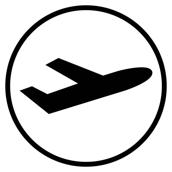 Symbol Plane Flat Icon Airport Flights Airplane — Stock Photo, Image