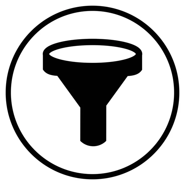 Символ Фильтра Плоская Икона Фильтрации Воронок Химии — стоковое фото