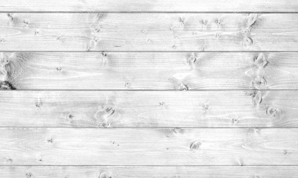 Empty light grey white wooden boards texture