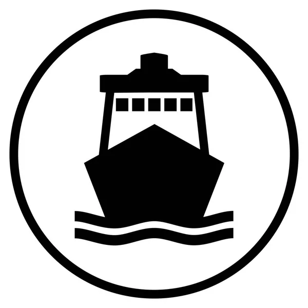邮轮标志 用于海上旅行或港口的平面图标 — 图库照片