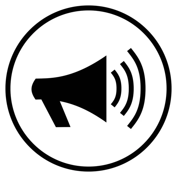 Symbol Megaphone Flat Icon Announcement Message — Stock Photo, Image