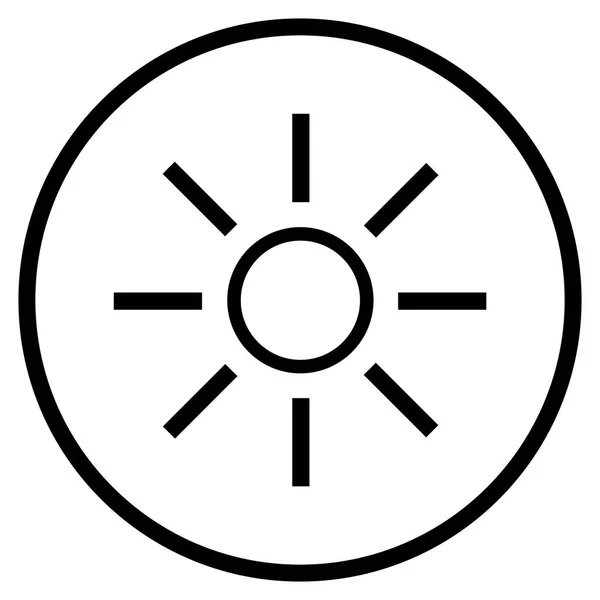 Symbol Der Sonne Flaches Symbol Für Sonnenschein Und Wetter — Stockfoto