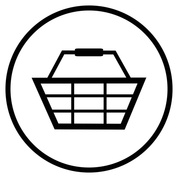 Symbol Kosza Płaska Ikona Zakupy Lub Targ — Zdjęcie stockowe