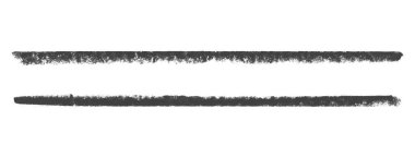 2 izole el karesi çizilmiş siyah tebeşir çizgileri