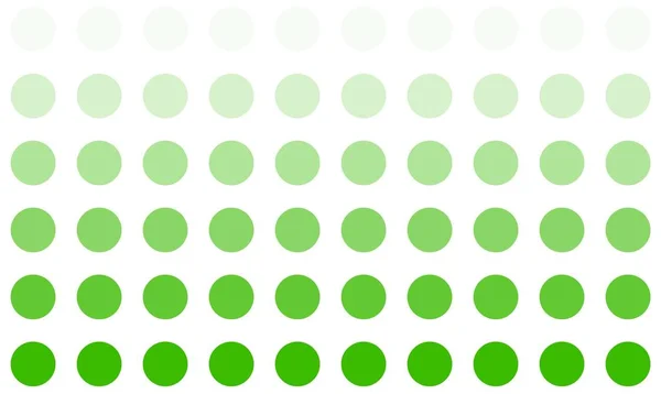 Green circles with gradient color on white background