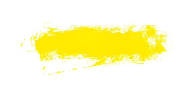 Very Dirty Yellow Paintbrush Banner Background — Stock Photo, Image