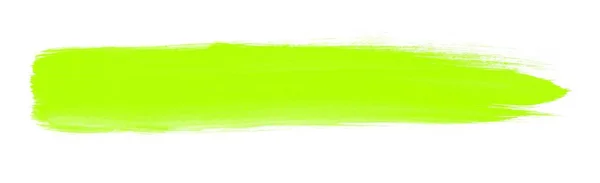 Handpainted Isolated Light Green Stripe Painted Paintbrush — Stock Photo, Image