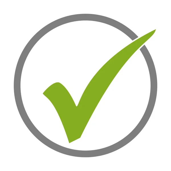 Green Icon Tick Circle Check Survey Approved Solution — 스톡 사진