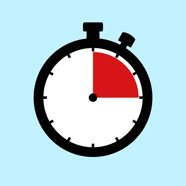 Minutes Seconds Flat Design Stopwatch Blue Background Stock Photo by