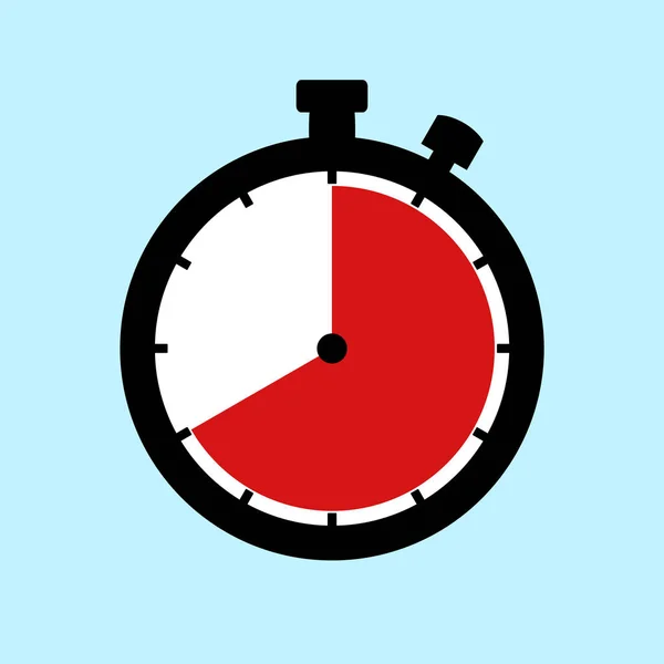 Minuten Seconden Uren Flat Design Stopwatch Blauwe Achtergrond — Stockfoto