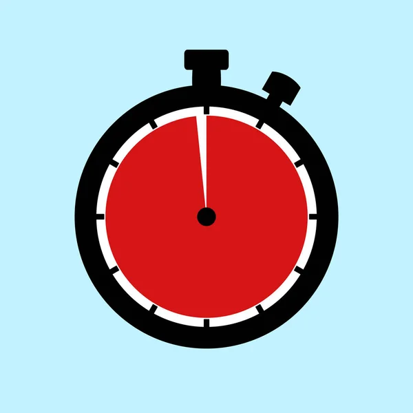 Minutes Seconds Flat Design Stopwatch Blue Background — Stock Photo, Image