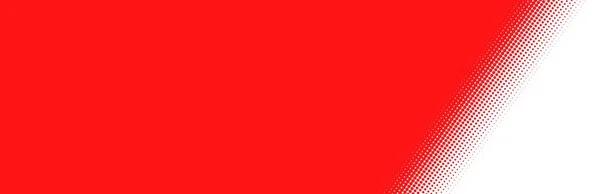 Широкое красное знамя с диагональными точками градиента — стоковое фото