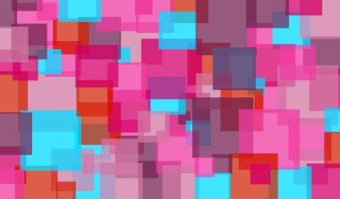 Modern arka plan deseni ile mavi mor pembe kareler