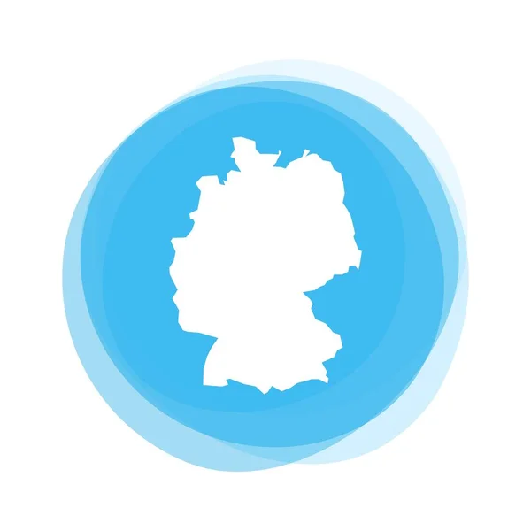 Isolated light blue round Button: Germany Icon — Stock Photo, Image