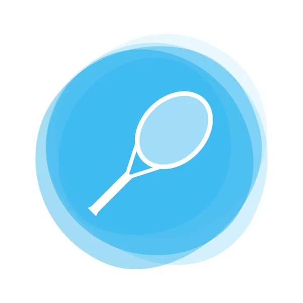 Izolované světle modré kulaté tlačítko: ikonu Tenis — Stock fotografie