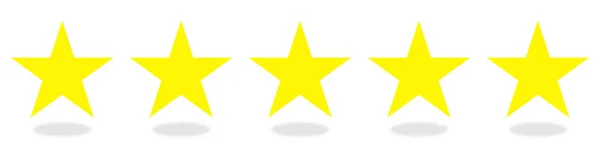 Best customer feedback: 5 yellow stars — Stock Photo, Image