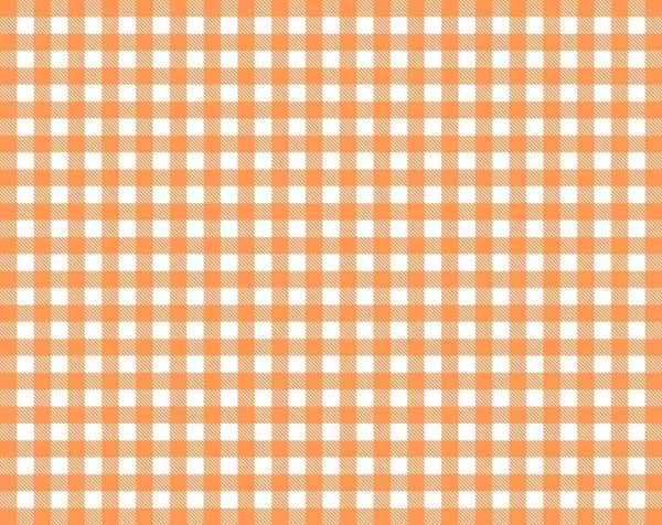 Checkered tablecloth background red orange and white — Stock Photo, Image