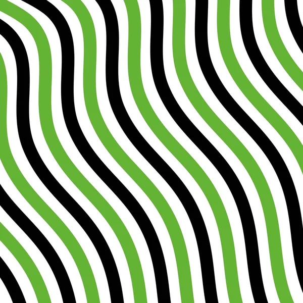 Wave texture with lines green, black and white — Stock Photo, Image