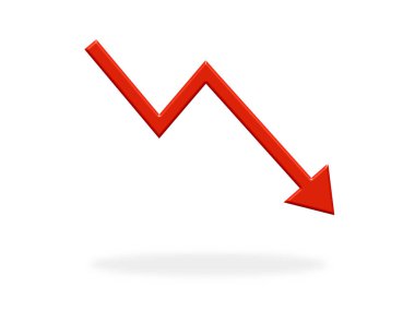 Kriz için kırmızı ok simgesi