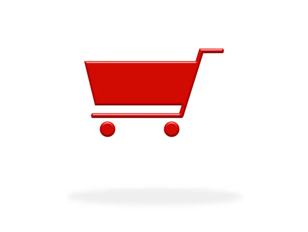 Shop icon with red color — Stock Photo, Image