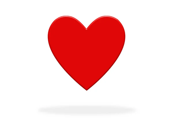 Kalp simgesi kırmızı renk ile — Stok fotoğraf