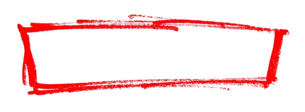 Marco rojo pintado a mano muy sucio —  Fotos de Stock
