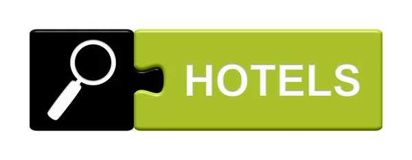 Przycisk puzzle: wyszukiwanie hoteli — Zdjęcie stockowe