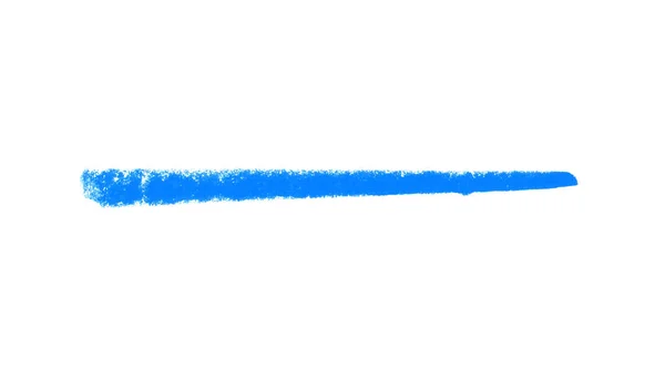Striscia di gesso dipinta a mano con colore blu — Foto Stock