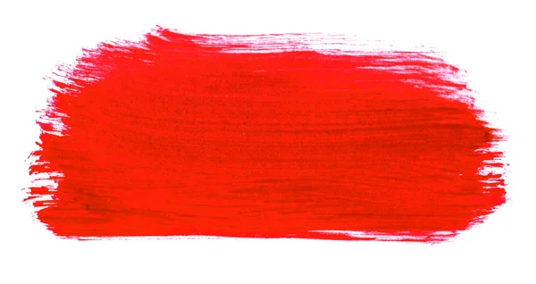 Red paintbrush banner - handpainted with brush — Stock Photo, Image