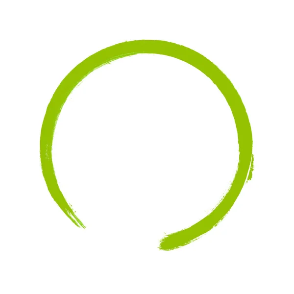 Handmålad grön akvarell cirkel — Stockfoto
