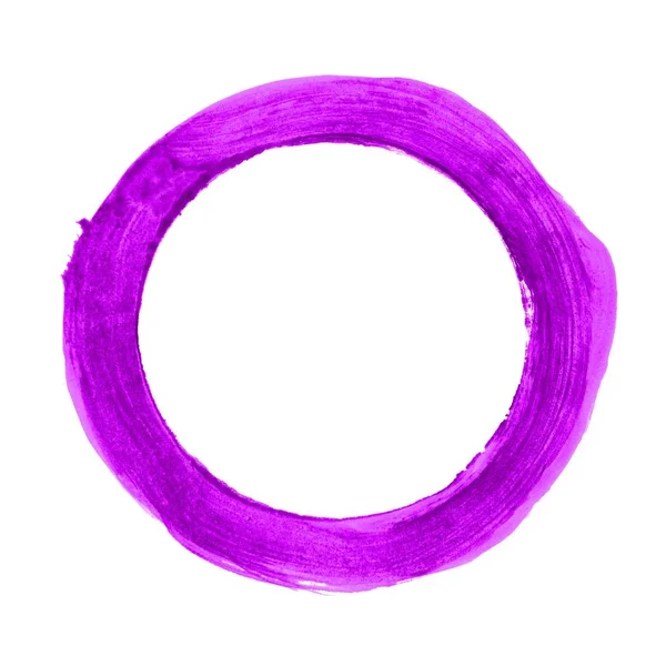 Paintbrush circle with purple color — Stock Photo, Image