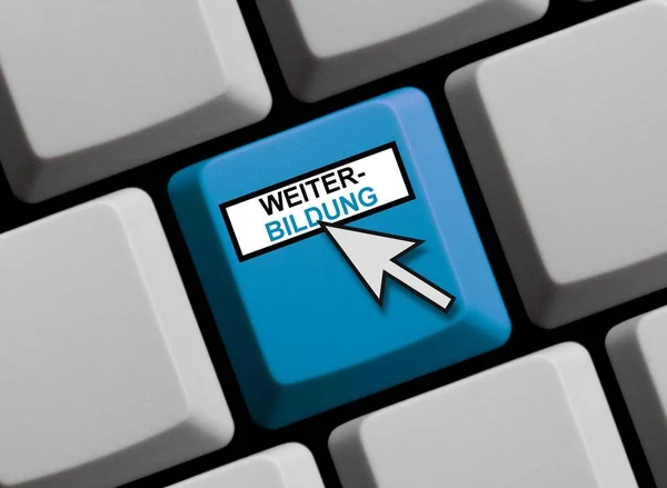 Computertastatur: Weiterbildung deutsch — Stockfoto