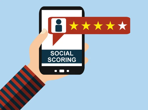 Smartphone: Social scoring-plat ontwerp — Stockfoto