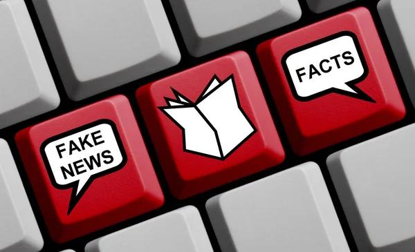 Notícia do jornal: Notícias ou fatos falsos ? — Fotografia de Stock