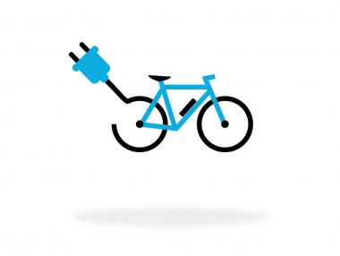 elektrikli bisiklet ile bisiklet için ebike simgesi