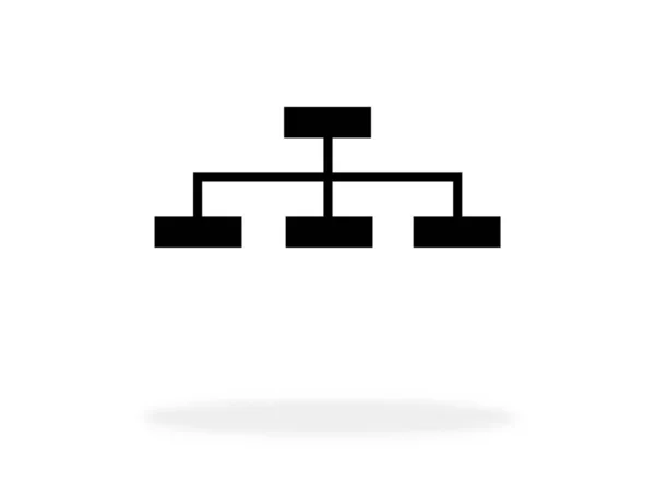 Organization icon for pyramid structure or connection