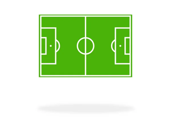 Football field icon for soccer match background — Stock Photo, Image