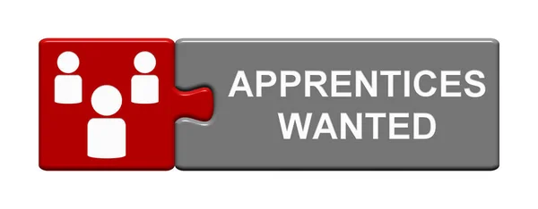 Puzzle Button: Apprentices Wanted — Stock Photo, Image