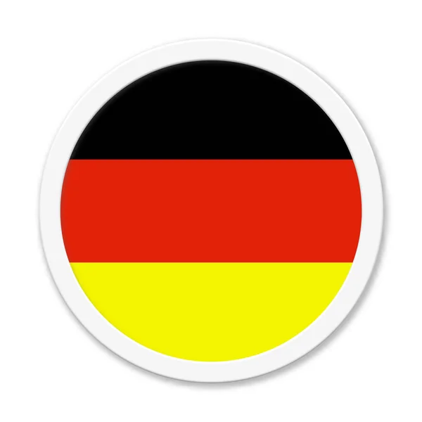 Germany or german - Round Button icon with white frame — Stock Photo, Image