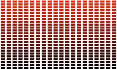 Beyaz arka planda renk geçişi olan kırmızı ve siyah kareler