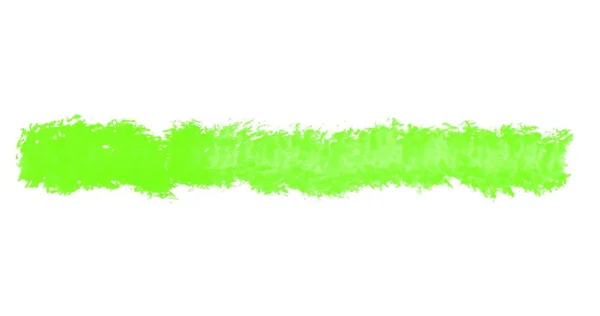 Isolerad ljusgrön pensel stroke på vit bakgrund — Stockfoto