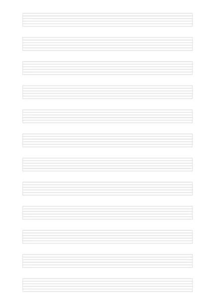 Empty music template with 12 x 6 lines