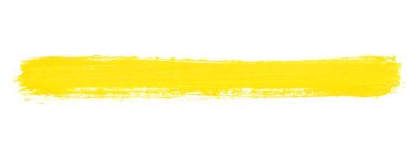 Sarı renkli paintbrush şerit - El çizilmiş