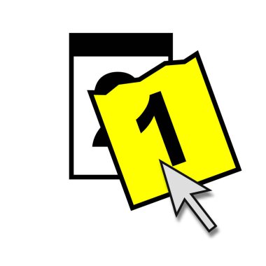 Yeni ayı gösteren bilgisayar fare oku ile Takvim Sembolü